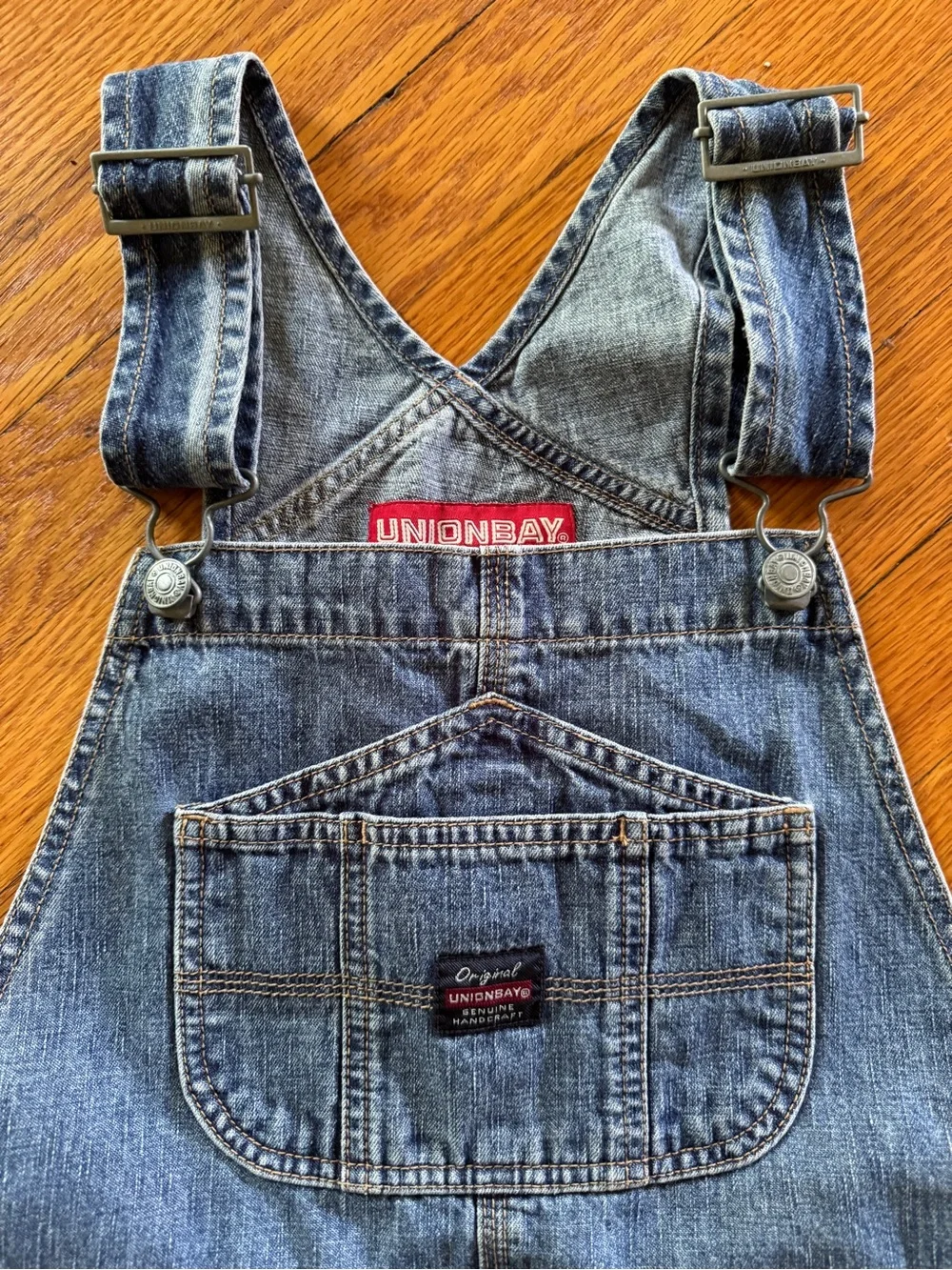 UNIONBAY Blue Denim Short Overalls